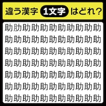 「助の中に隠れてるのは？」漢字間違い探しで脳トレしよう！【毎日脳トレ】【クイズ】