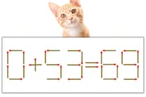 【マッチ棒パズル】正しい式にしよう！「0+53=69」【毎日脳トレ】