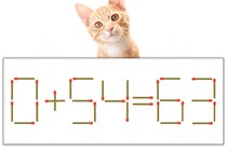 【マッチ棒パズル】正しい式にしよう！「0+54=63」【毎日脳トレ】