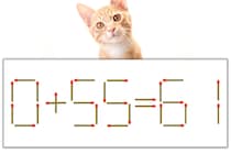 【マッチ棒パズル】正しい式にしよう！「0+55=61」【毎日脳トレ】