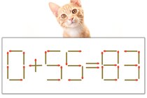 【マッチ棒パズル】正しい式にしよう！「0+55=83」【毎日脳トレ】