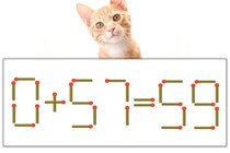 【マッチ棒パズル】正しい式にしよう！「0+57=59」【毎日脳トレ】