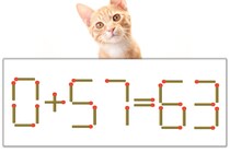 【マッチ棒パズル】正しい式にしよう！「0+57=63」【毎日脳トレ】