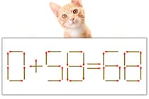 【マッチ棒パズル】正しい式にしよう！「0+58=68」【毎日脳トレ】