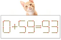 【マッチ棒パズル】正しい式にしよう！「0+59=93」【毎日脳トレ】