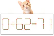 【マッチ棒パズル】正しい式にしよう！「0+62=71」【毎日脳トレ】