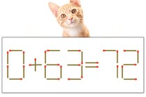 【マッチ棒パズル】正しい式にしよう！「0+63=72」【毎日脳トレ】
