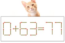 【マッチ棒パズル】正しい式にしよう！「0+63=77」【毎日脳トレ】