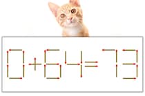 【マッチ棒パズル】正しい式にしよう！「0+64=73」【毎日脳トレ】