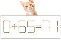 【マッチ棒パズル】正しい式にしよう！「0+65=71」【毎日脳トレ】