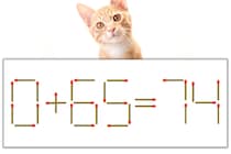 【マッチ棒パズル】正しい式にしよう！「0+65=74」【毎日脳トレ】