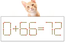 【マッチ棒パズル】正しい式にしよう！「0+66=72」【毎日脳トレ】