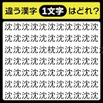 「沈の中に隠れてるのは？」漢字間違い探しで脳トレしよう！【毎日脳トレ】【クイズ】