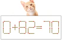 【マッチ棒パズル】正しい式にしよう！「0+82=70」【毎日脳トレ】