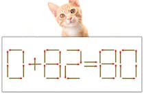 【マッチ棒パズル】正しい式にしよう！「0+82=80」【毎日脳トレ】