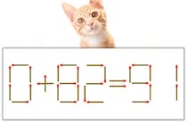 【マッチ棒パズル】正しい式にしよう！「0+82=91」【毎日脳トレ】