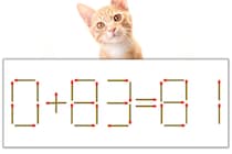 【マッチ棒パズル】正しい式にしよう！「0+83=81」【毎日脳トレ】