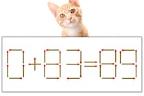 【マッチ棒パズル】正しい式にしよう！「0+83=89」【毎日脳トレ】