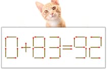 【マッチ棒パズル】正しい式にしよう！「0+83=92」【毎日脳トレ】
