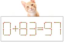 【マッチ棒パズル】正しい式にしよう！「0+83=97」【毎日脳トレ】