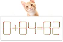 【マッチ棒パズル】正しい式にしよう！「0+84=82」【毎日脳トレ】