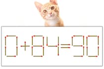 【マッチ棒パズル】正しい式にしよう！「0+84=90」【毎日脳トレ】