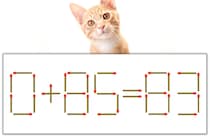 【マッチ棒パズル】正しい式にしよう！「0+85=83」【毎日脳トレ】
