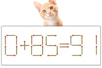 【マッチ棒パズル】正しい式にしよう！「0+85=91」【毎日脳トレ】