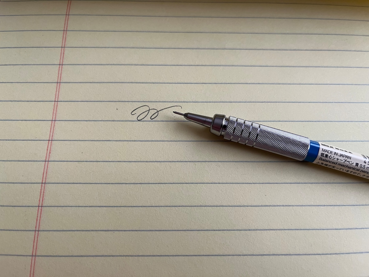 低重心シャープペン 青・0.5mm