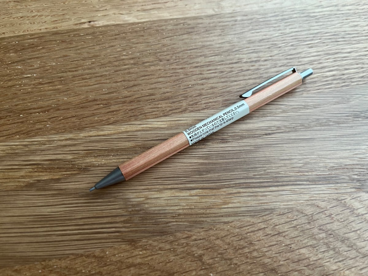 木軸六角シャープペン0.5mm・ナチュラル