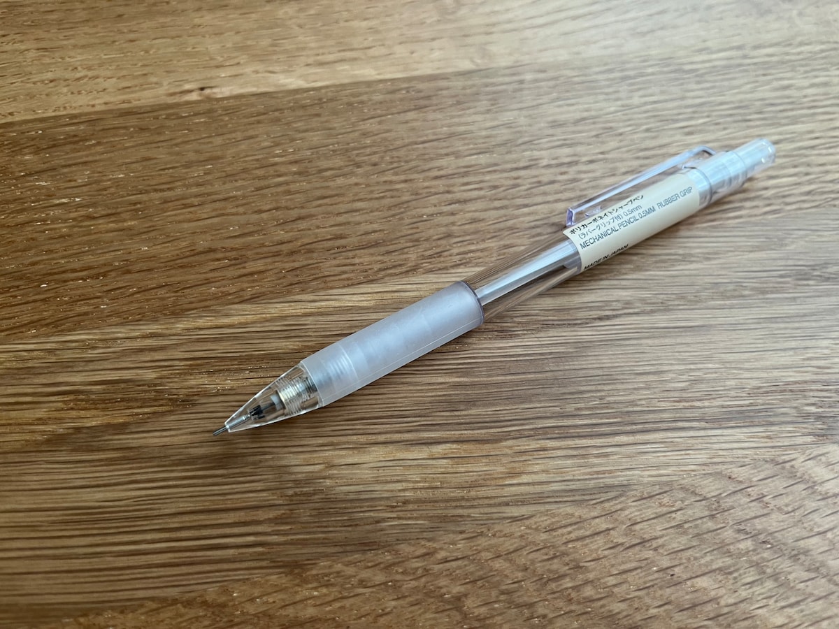 ポリカーボネート シャープペン(ラバーグリップ付)0.5mm