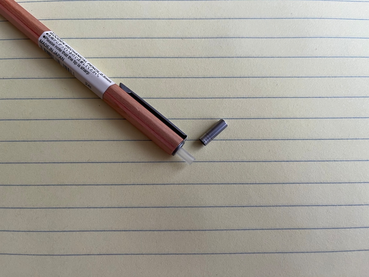 木軸六角シャープペン0.5mm・ナチュラル