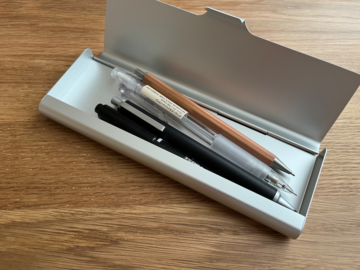 アルミペンケース 平型・約60×175×15mm