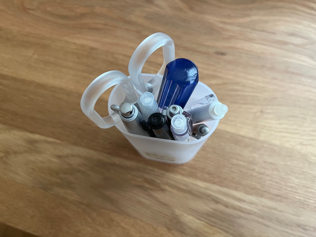 ポリプロピレンめがね・小物ケース スタンド式・大