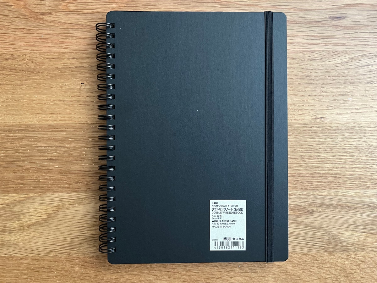 上質紙 ダブルリングノート・ゴム留付