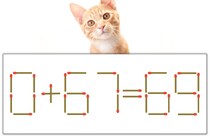 【マッチ棒パズル】正しい式にしよう！「0+67=69」【毎日脳トレ】