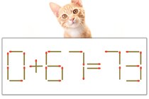 【マッチ棒パズル】正しい式にしよう！「0+67=73」【毎日脳トレ】