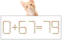 【マッチ棒パズル】正しい式にしよう！「0+67=79」【毎日脳トレ】