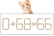 【マッチ棒パズル】正しい式にしよう！「0+68=66」【毎日脳トレ】
