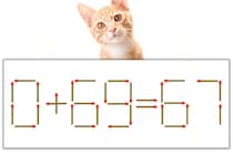 【マッチ棒パズル】正しい式にしよう！「0+69=67」【毎日脳トレ】