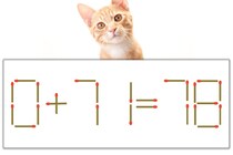 【マッチ棒パズル】正しい式にしよう！「0+71=78」【毎日脳トレ】