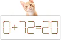【マッチ棒パズル】正しい式にしよう！「0+72=20」【毎日脳トレ】