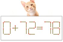 【マッチ棒パズル】正しい式にしよう！「0+72=78」【毎日脳トレ】