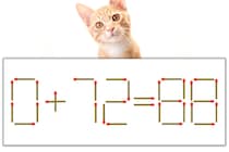 【マッチ棒パズル】正しい式にしよう！「0+72=88」【毎日脳トレ】