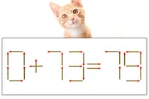 【マッチ棒パズル】正しい式にしよう！「0+73=79」【毎日脳トレ】