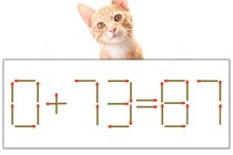 【マッチ棒パズル】正しい式にしよう！「0+73=87」【毎日脳トレ】