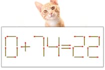 【マッチ棒パズル】正しい式にしよう！「0+74=22」【毎日脳トレ】
