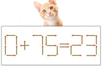 【マッチ棒パズル】正しい式にしよう！「0+75=23」【毎日脳トレ】