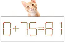【マッチ棒パズル】正しい式にしよう！「0+75=81」【毎日脳トレ】