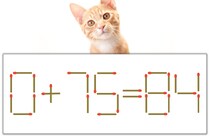 【マッチ棒パズル】正しい式にしよう！「0+75=84」【毎日脳トレ】